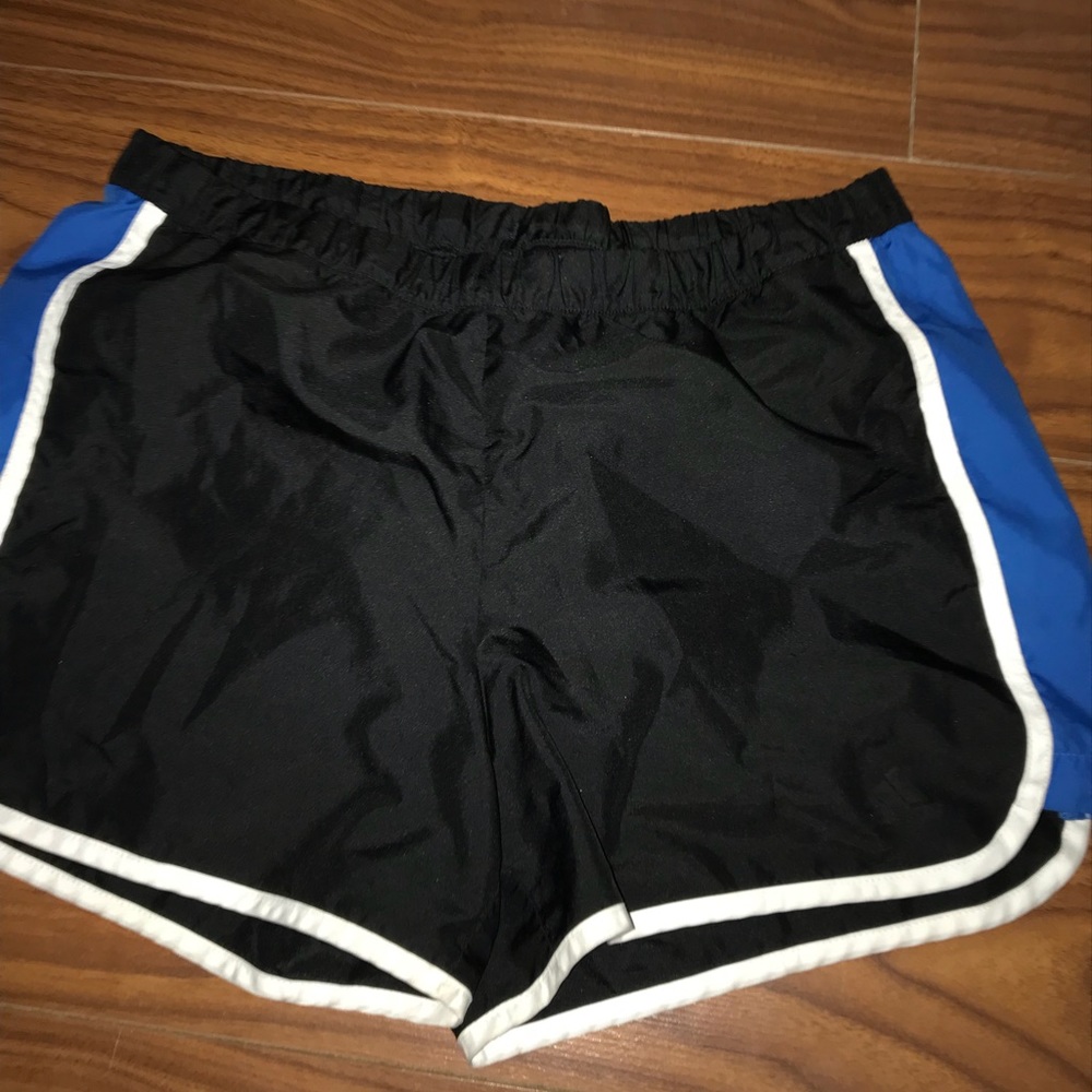 BLACK AND BLUE ADIDAS SHORTS